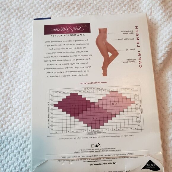 Hanes Silk Reflections Control Top‎ Capri Pantyhose EF Natural XL USA - Picture 3 of 7